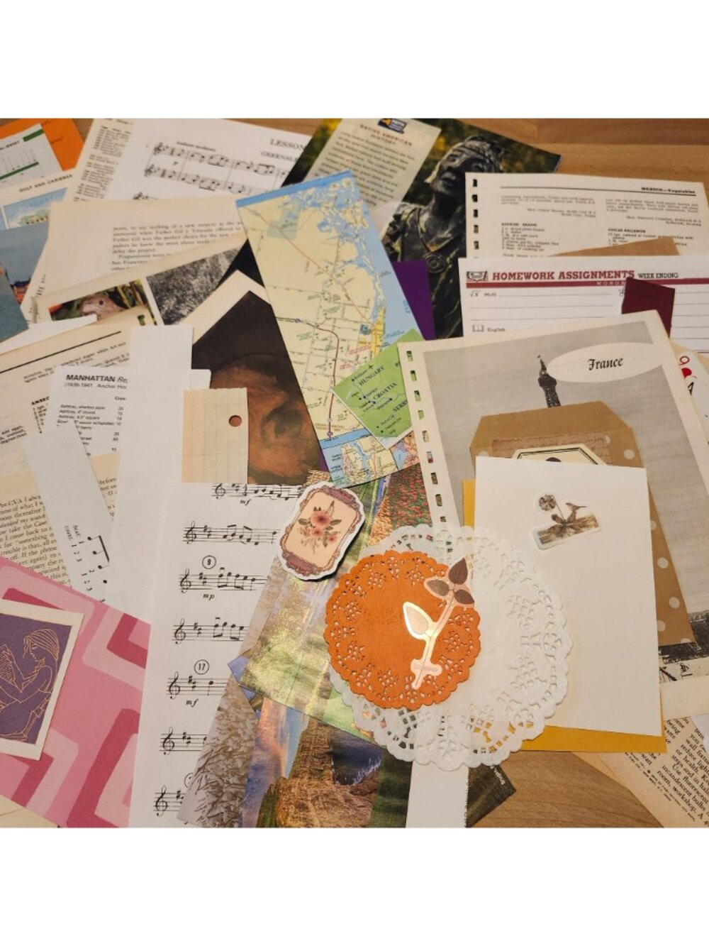70 + Piece Ephemera Lot Junk Journal Scrapbooking Paper Supplies Mixed Bundle - Picture 2 of 5